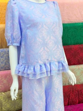 Đồ bà ba lụa trơn màu tím nhạt