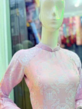 Đồ bà ba lụa trơn màu hồng phấn