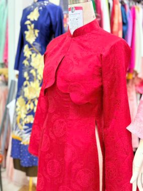 Đồ bà ba lụa trơn màu đỏ đô